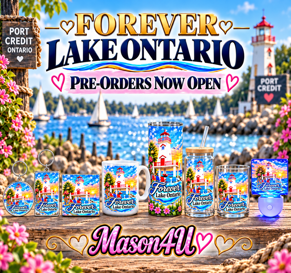 FOREVER LAKE ONTARIO ~ keychains